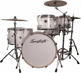 Sawtooth Command Series 6-Piece Drum Set Shell Pack with 24" Bass Drum, White Oyster