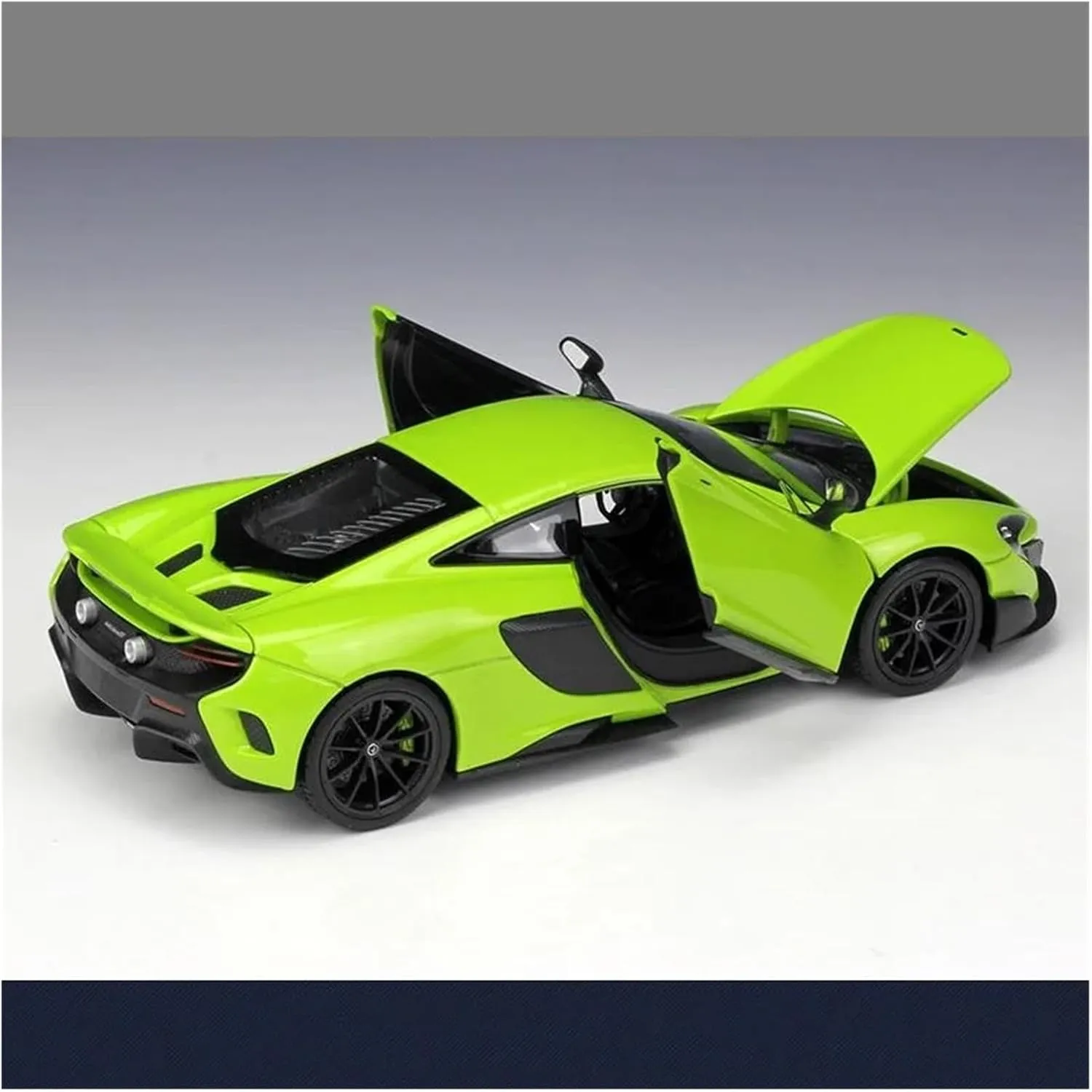 Scale Finished Model Car 1:24 Scale for McLaren 675LT Supercar Simulation Alloy Car Model Static Vehicle Collectible Ornament Die-cast Vehicle(Green)
