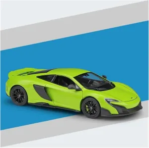 Scale Finished Model Car 1:24 Scale for McLaren 675LT Supercar Simulation Alloy Car Model Static Vehicle Collectible Ornament Die-cast Vehicle(Green)