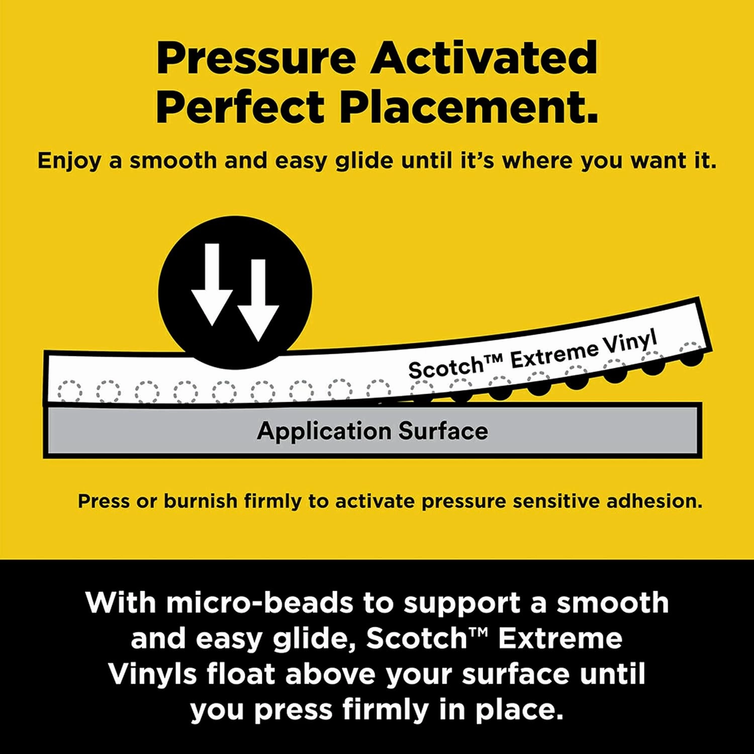 Scotch Extreme Premium Vinyl, 12 x 24 in, Perfect for Outdoor and Automotive Projects, Holds Securely Under The Toughest Conditions, Sunflower Yellow (VIN-EX-SUNY)