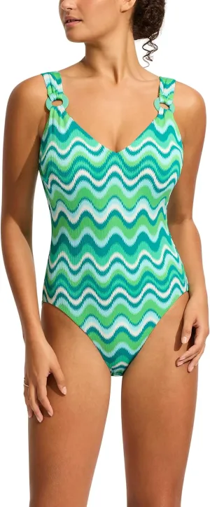 Seafolly Women's Dd V Neck One Piece Swimsuit