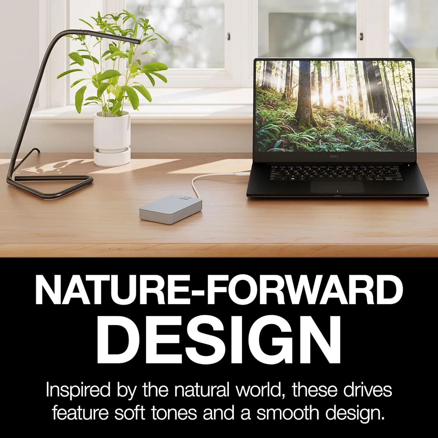 Seagate Ultra Touch HDD, 4TB, Externe harde schijf, Mac & Chromebook, gerecycled materiaal, USB-C-compatibiliteit met pc, Dropbox en Mylio inbegrepen, Cloud White, Data Rescue Service (STMA4000400)