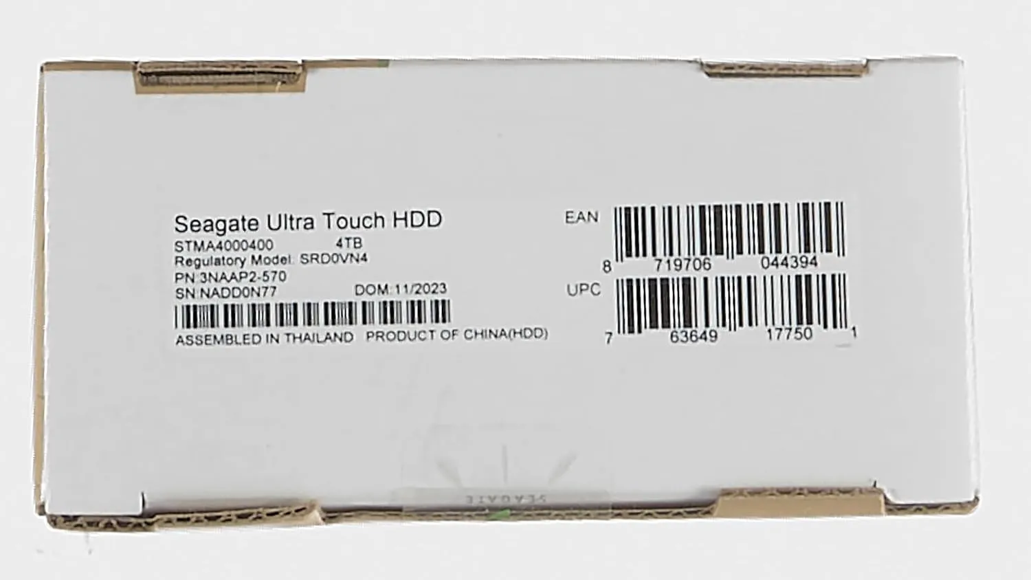 Seagate Ultra Touch HDD, 4TB, Externe harde schijf, Mac & Chromebook, gerecycled materiaal, USB-C-compatibiliteit met pc, Dropbox en Mylio inbegrepen, Cloud White, Data Rescue Service (STMA4000400)