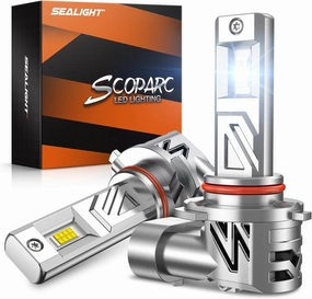 SEALIGHT 9005 Fog lights, 1:1 Size, Super Bright Cool White Fog Light Bulbs for Car Powersports ATV/UTV, Pack of 2