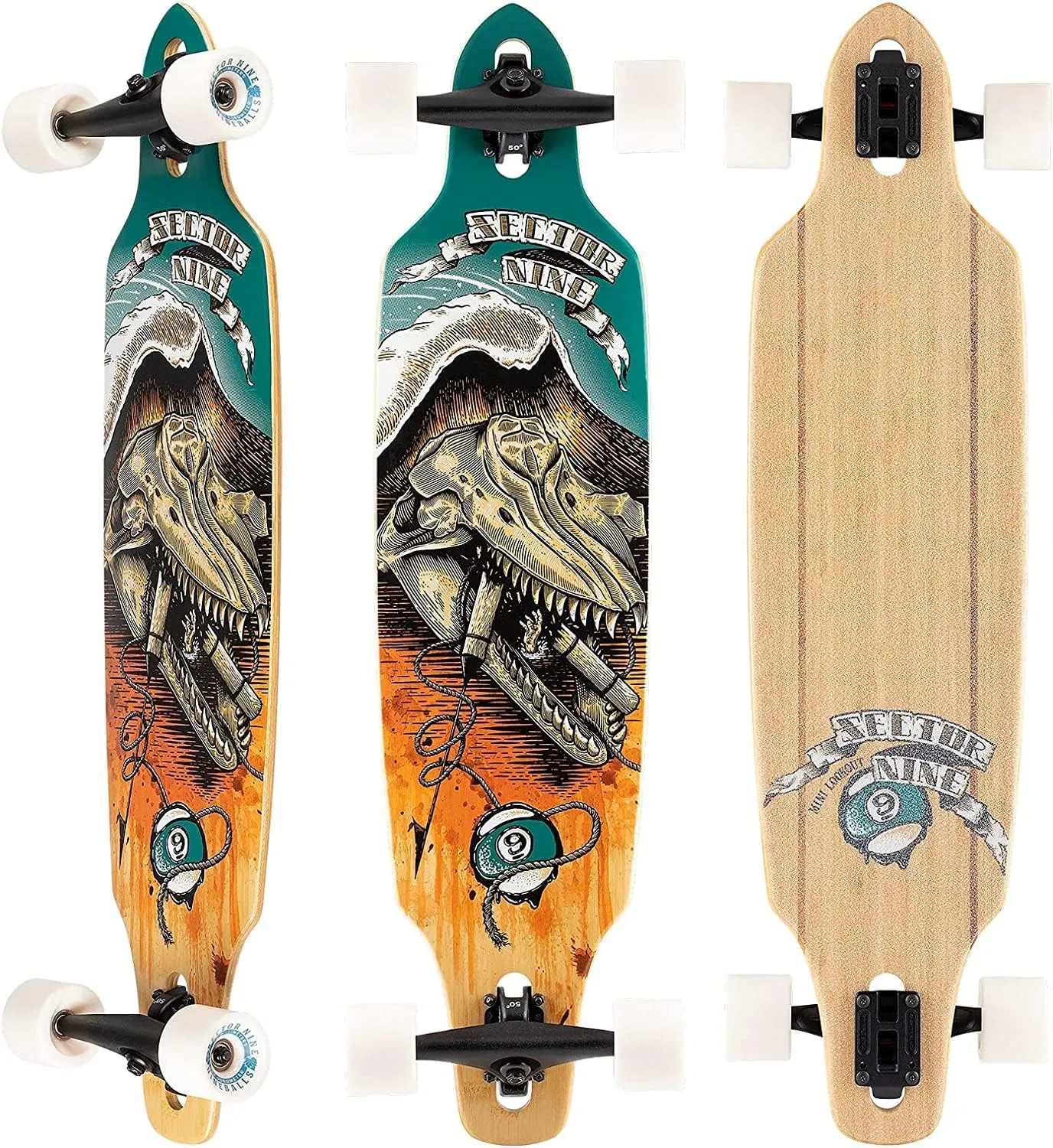 Sector 9 Longboard Mini Lookout Wreckage Drop Through 9.25" x 37.5"