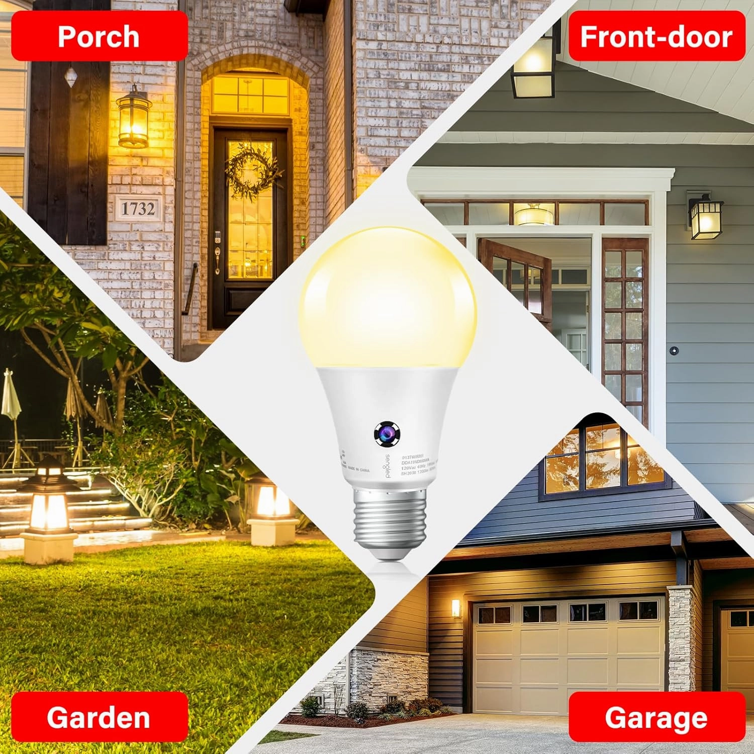 Sengled Dusk to Dawn Light Bulbs, Automatic Photocell Led Bulb for Outdoor Lighting, 3000K Soft White, A19 LED, 1200LM, Sensor Light Bulbs 10.5 Watt Equivalent, 6 Pack