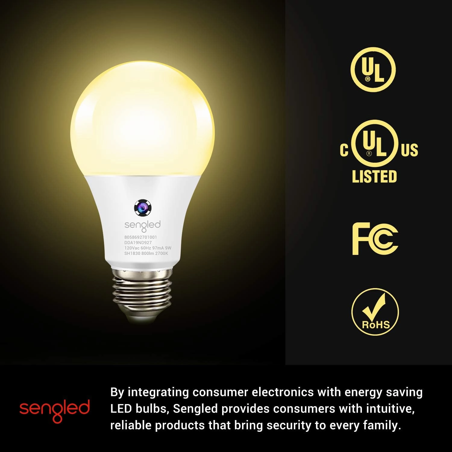 Sengled Dusk to Dawn Light Bulbs, Automatic Photocell Led Bulb for Outdoor Lighting, 3000K Soft White, A19 LED, 1200LM, Sensor Light Bulbs 10.5 Watt Equivalent, 6 Pack