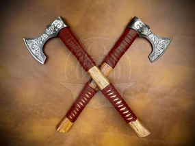 SHINY CRAFTS-Norse Viking Axe Camping Hatchet Berserker Axes-Viking Axe Hatchet Throwing Axes Hand Axe Gifts for him Wood Working Tool Viking Gifts for Men Tomahawk Bearded Axe (VBA 17)