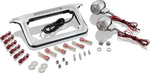 Show Chrome Accessories 16-133A License Plate Holder with Amber Turn Signals