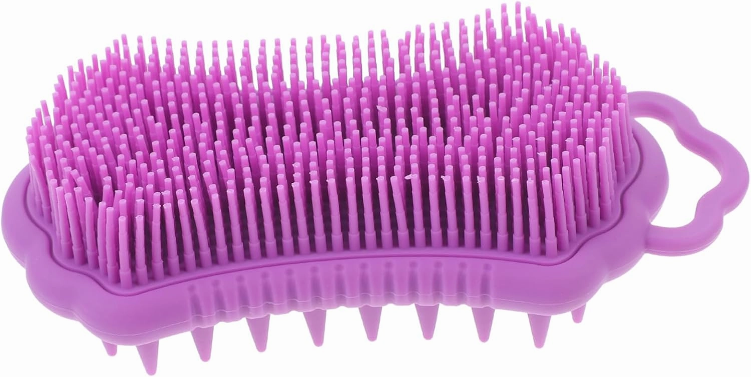 Silicone Body Scrubber Brush for Scalp Body Cleaning Ergonomic Dual Sided Bath Massage Tool for Deep Cleansing Design Comfortable Use
