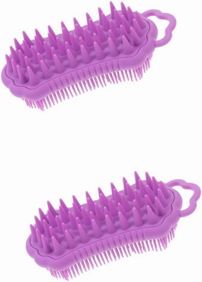 Silicone Body Scrubber Brush for Scalp Body Cleaning Ergonomic Dual Sided Bath Massage Tool for Deep Cleansing Design Comfortable Use