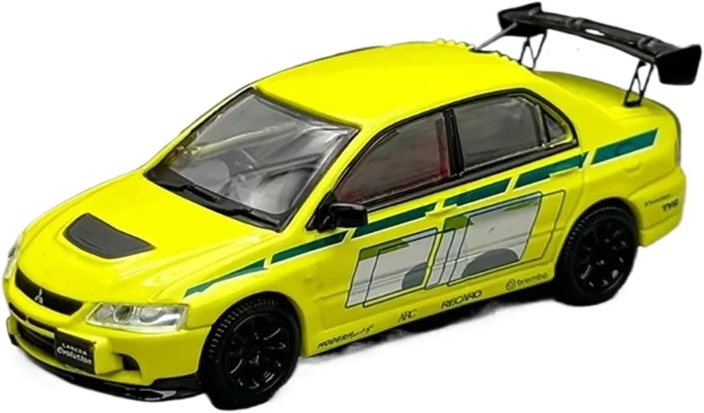 Simulation Car Model 1:64 for Mitsubishi Lanser EVO IX Simulation Alloy Car Model Display Collection Mini Vehicles Toys