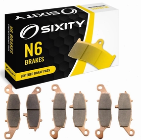 Sixity N6 Front Rear Sintered Brake Pads compatible with Kawasaki VN1700 Vulcan 1700 Classic LT G9F GAF 2009-2010 Complete Set