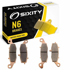 Sixity N6 Front Sintered Brake Pads compatible with Kawasaki VN1700 Vulcan 1700 Classic LT G9F GAF 2009-2010 Complete Set