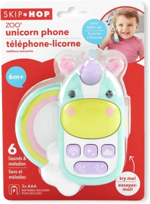 Skip Hop Baby Phone Toy, Zoo, Unicorn (Pack of 2)