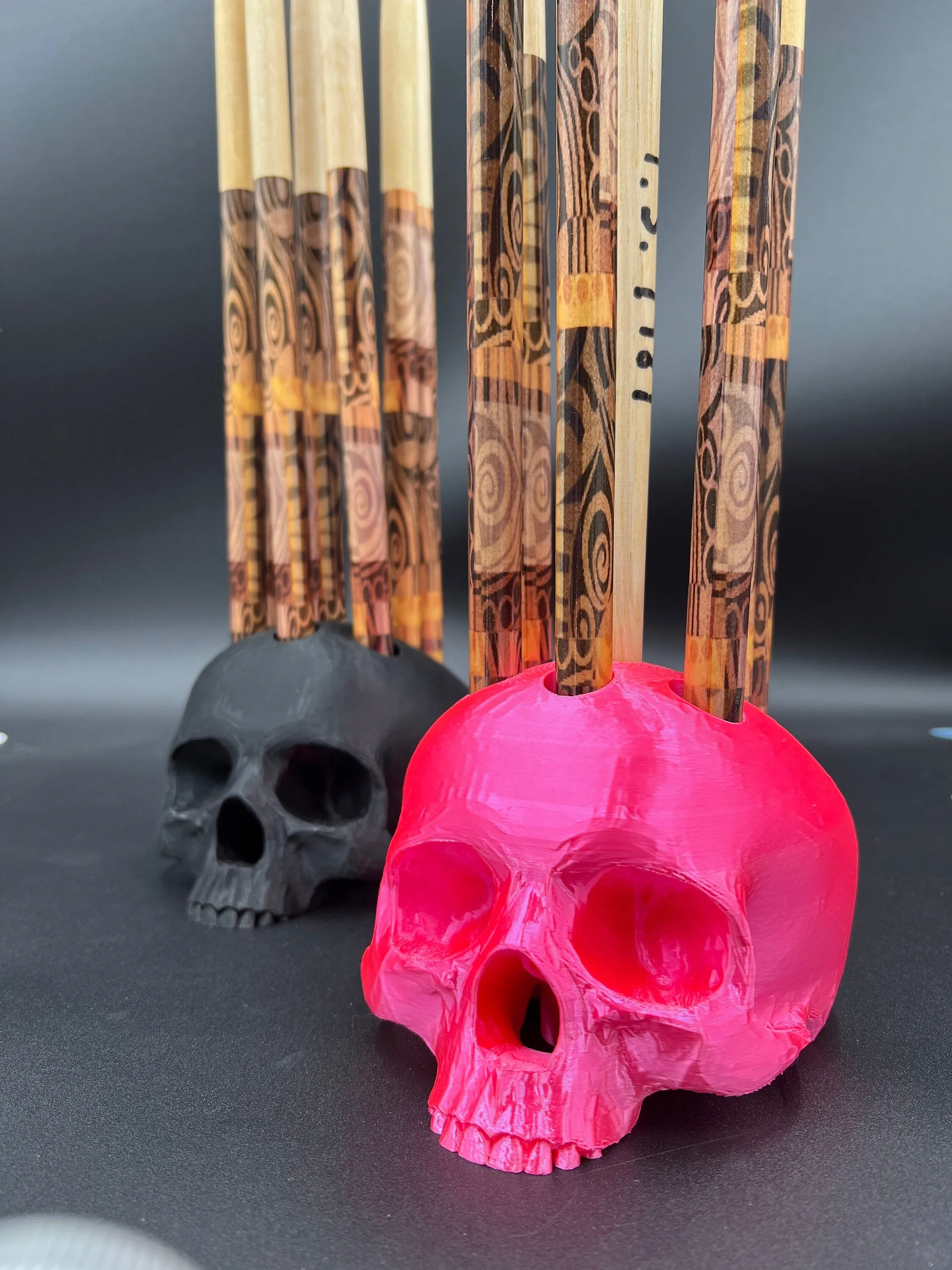Skull Drum Stick Holder - Holds 10 Sticks