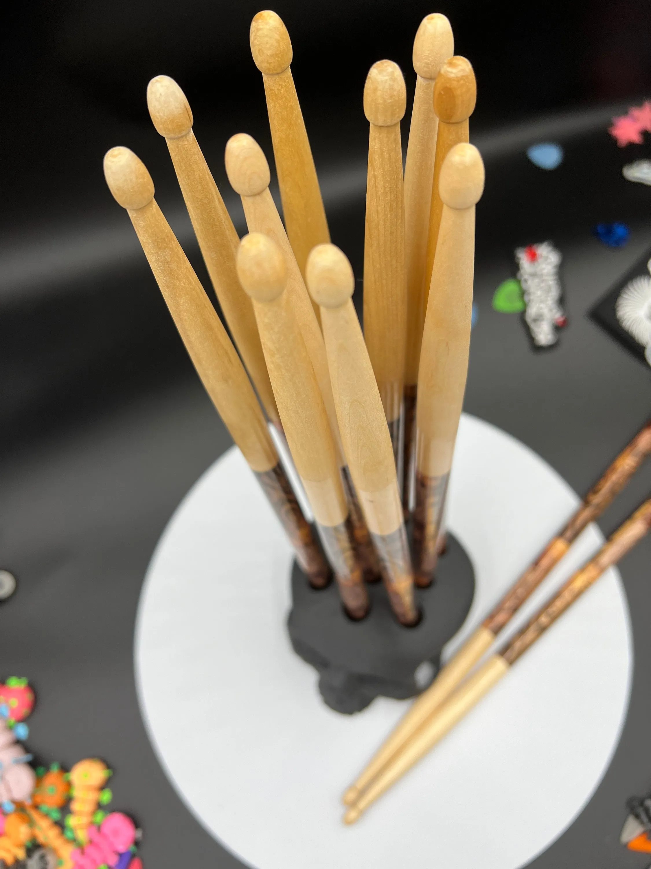 Skull Drum Stick Holder - Holds 10 Sticks