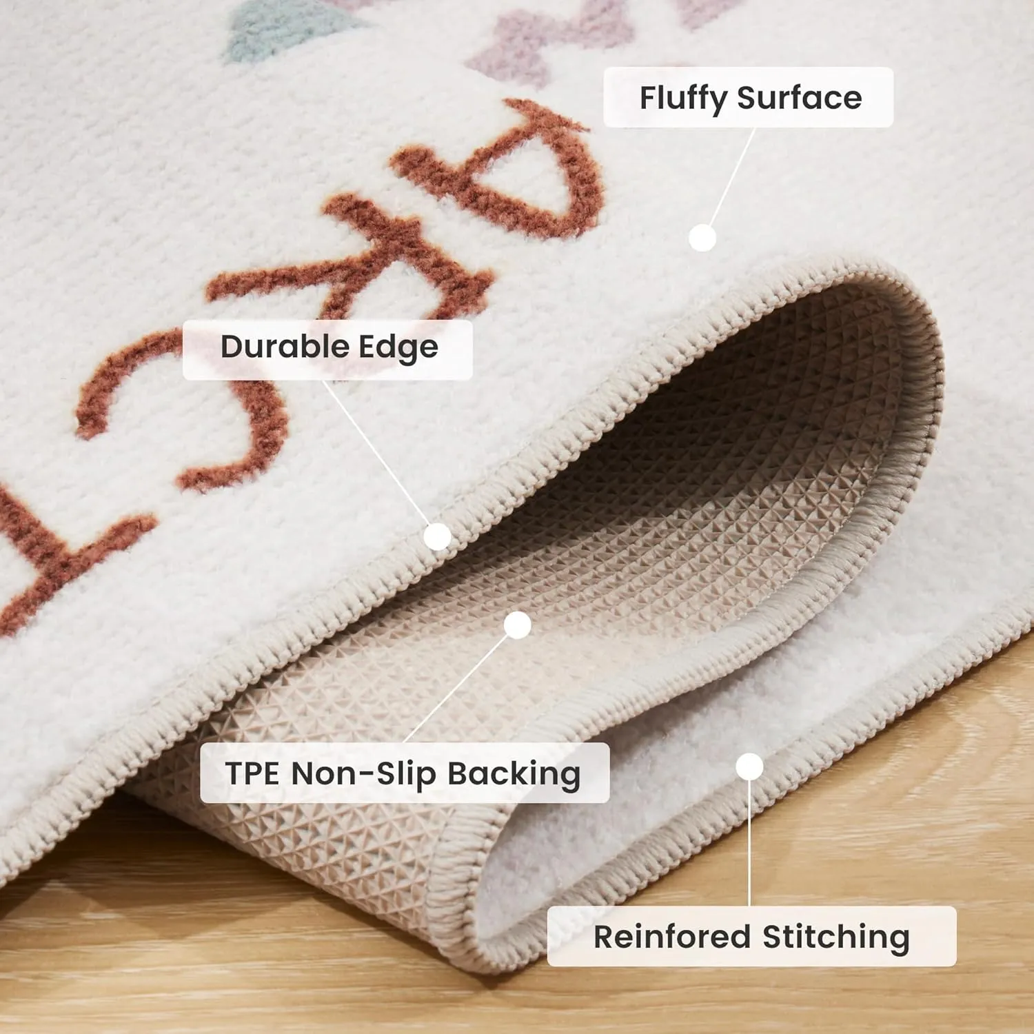SLEEP ZONE Kids Rugs for Playroom, Animal Rug for Boys and Girls Bedroom, Washable Nursery Carpet, Non Slip Rug Play Mat for Learning Geography, Sea Ocean Land, 4X6 Feet