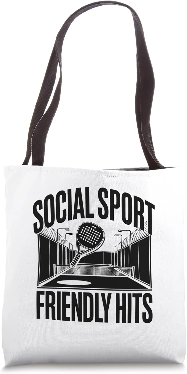 Social Sport Friendly Hits Padel Sports Athlete Game Players Tote Bag