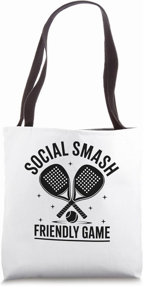 Social Smash Friendly Game Padel Sports Athlete Game Players Tote Bag
