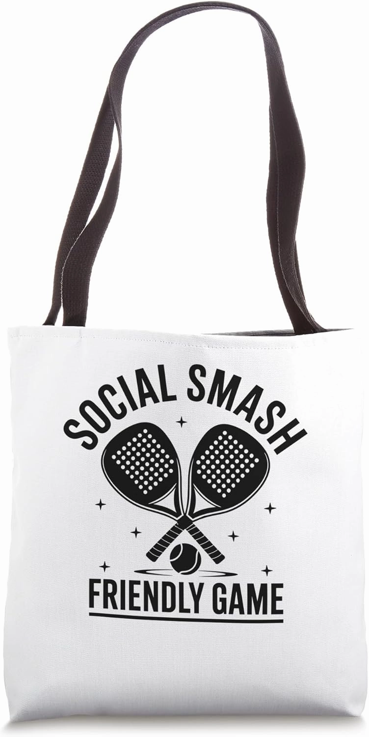 Social Smash Friendly Game Padel Sports Athlete Game Players Tote Bag