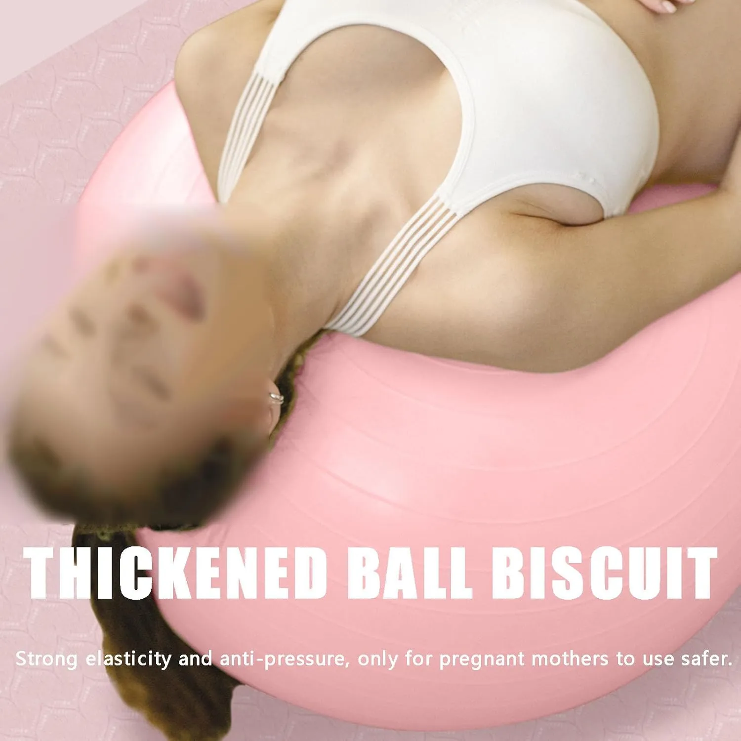 Soft Exercise Ball, Anti-Burst Yoga Ball Chair Supports 2200lbs Stability Ball w/Pump for Pregnancy Birthing Excersize Workout Fitness Balance