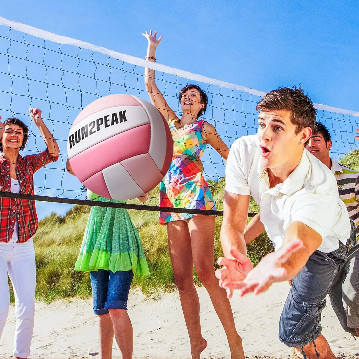 Soft Touch Volleyball Ball Gifts for Teen Girls Kids Youth Team Beginners Durable Volleyballs for Outdoor Indoor Beach Pool Water Play Official Size 5 Training Practice Volley Ball