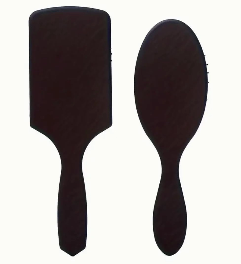 Soft Touch Paddle Hair Brush – Ergonomic, Air Cushion, Anti-Static Detangling Brush, Wet & Dry Hair Care, Polishing, Long-Lasting Shine, Hair Styling Tool, Blow Drying (Paddle & Oval Hair Brush Set)