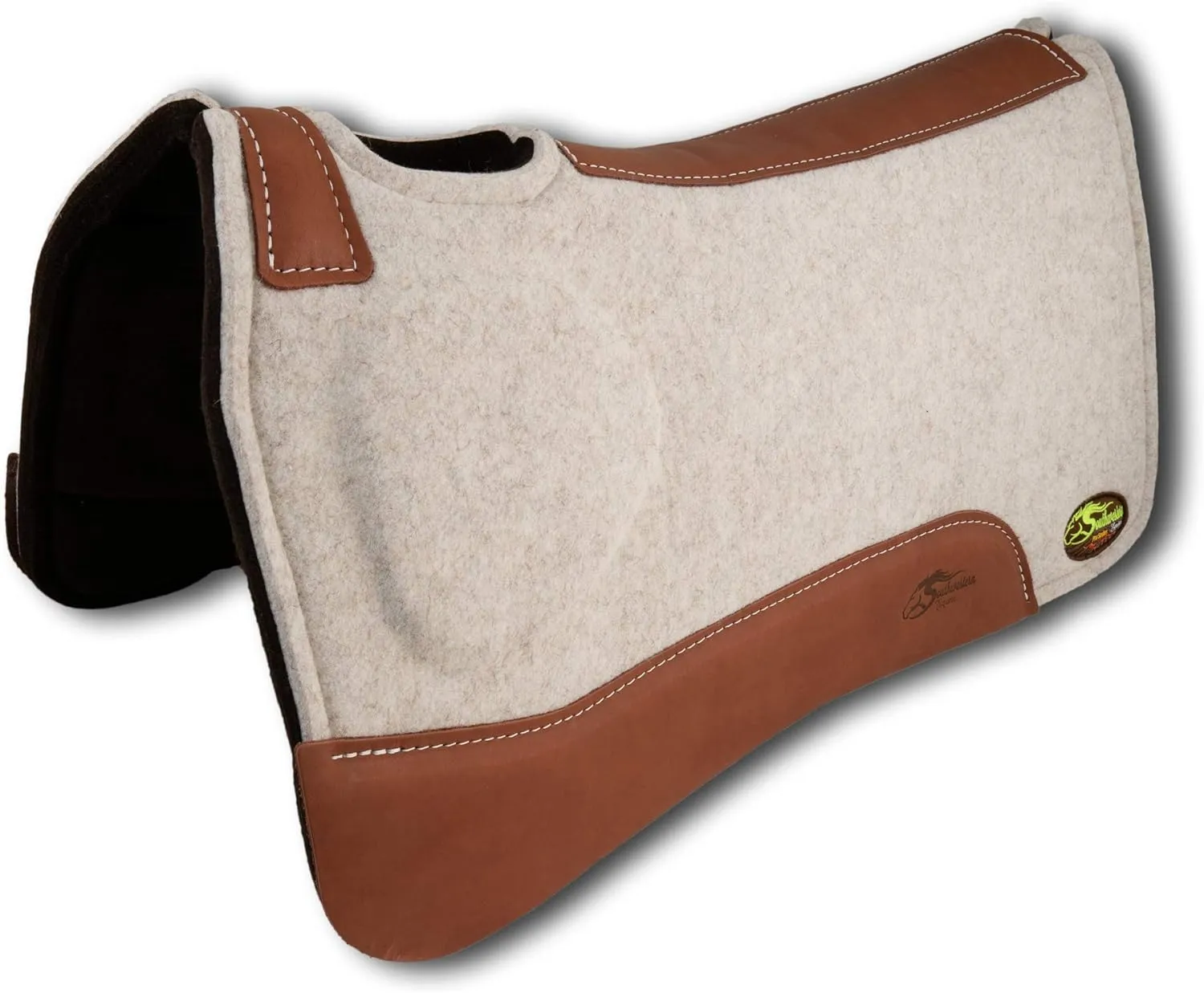 Southwestern Equine OrthoRide Made in USA Premium All Wool Build up, Saddle Pad Western, Classic Contour Saddle Pad, Ortho Pad Horse Saddle Pad, Saddle Blanket, 30x30 & 31x32