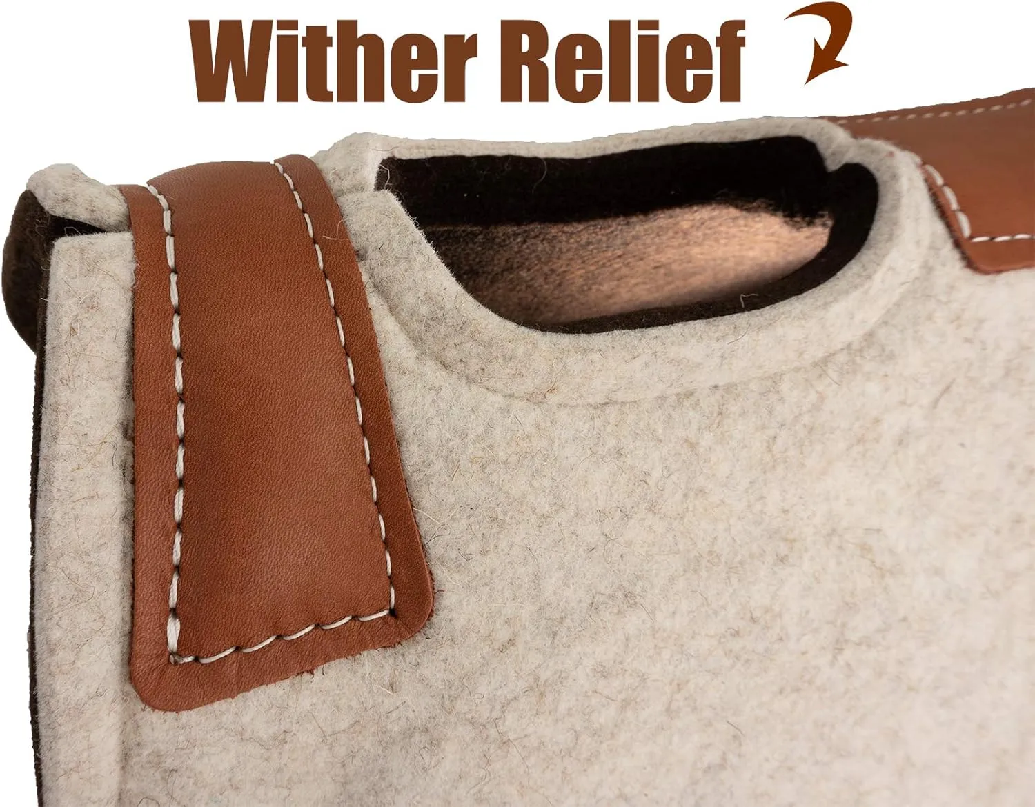 Southwestern Equine OrthoRide Made in USA Premium All Wool Build up, Saddle Pad Western, Classic Contour Saddle Pad, Ortho Pad Horse Saddle Pad, Saddle Blanket, 30x30 & 31x32