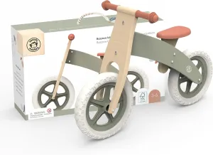 SPEEDY MONKEY Wooden Balance Bike – Ergonomic Design with Cushioned Seat & Low Stride Frame, Safe & Comfortable for Toddlers, Develops Motor Skills & Balance, Ideal for Ages 3-6, Bike for Beginners.