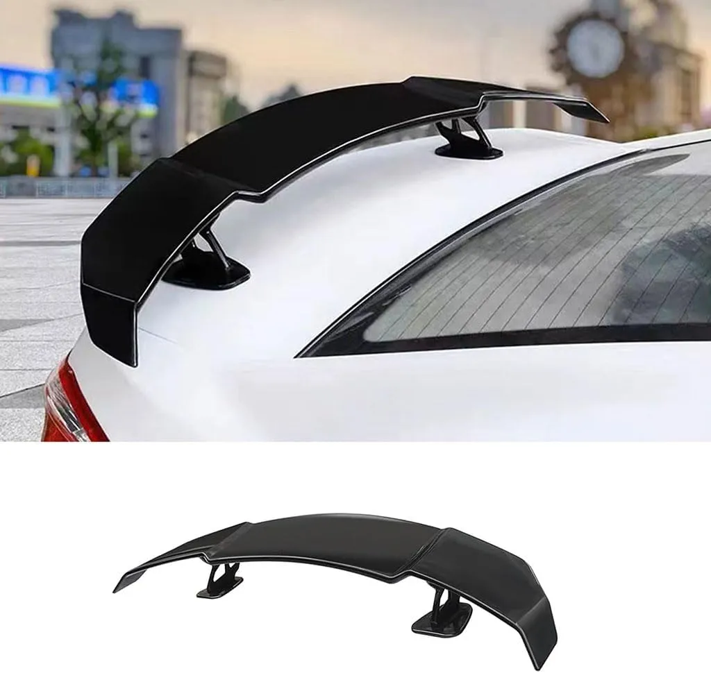 Spoilers Cars for Daewoo Nexia (KLETN) 1995-1999 2000 2001 2002 2003 2004 2005 2006 2007 2008, Rear Trunk Spoiler Wing Waterproof Wear-Resistant Styling Car Accessories,Bright Black
