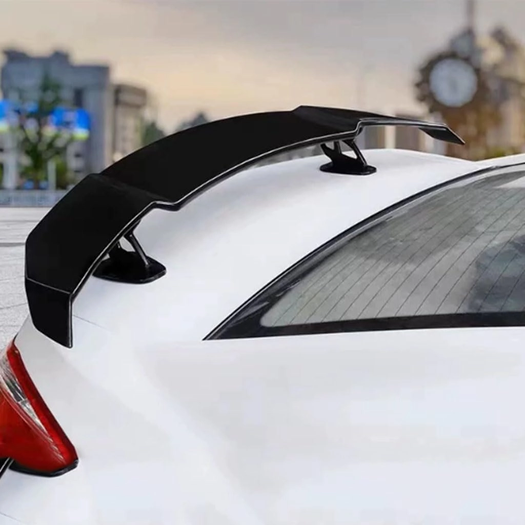 Spoilers Cars for Daewoo Nexia (KLETN, Facelift 2008) 2008 2009 2010 2011 2012 2013, Rear Trunk Spoiler Wing Waterproof Wear-Resistant Styling Car Accessories,Bright Black