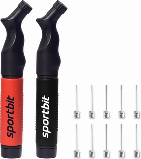 SPORTBIT Ball Pump for Sports Balls - Push & Pull Inflating System - Hand Pump for All Exercise Balls