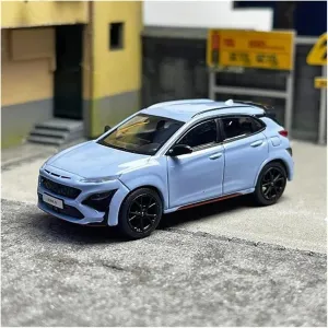 Sports car Metal Model 1:64 Scale Diecast Alloy for GT 450 Hyundai KONA N Performance Toys Cars Model Classics Adult Collectible Souvenir for Home Décor