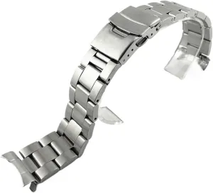Stainless Steel Band 20mm 22mm Men's Sports Strap Curved End Man Women Quick Release Adjustable
