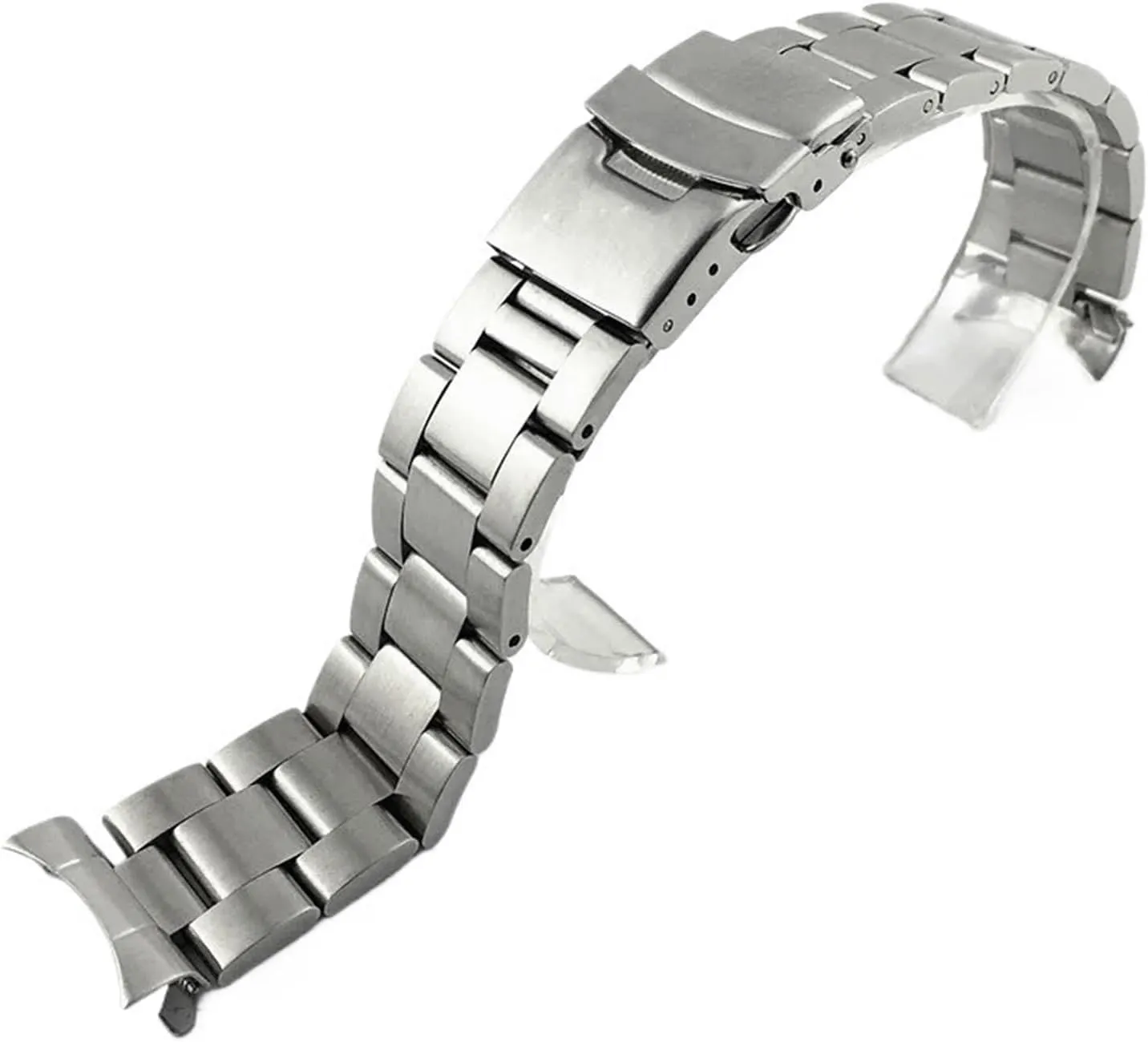 Stainless Steel Band 20mm 22mm Men's Sports Strap Curved End Man Women Quick Release Adjustable