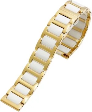 Stainless Steel Ceramic Watch Strap 18mm 20mm Replacement Wristband for Men Women Universal Fashion Quick Release Bracelet