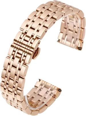 Stainless Steel Metal Curved Interface Strap 12-22mm Men Women Universal Suitable For Smart Watches Quartz Watches