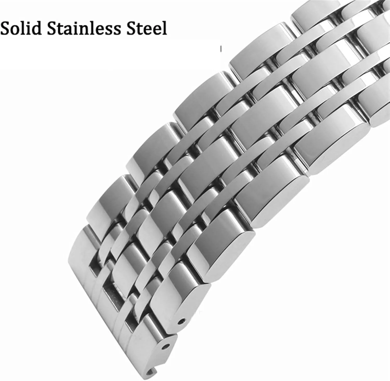 Stainless Steel Metal Curved Interface Strap 12-22mm Men Women Universal Suitable For Smart Watches Quartz Watches