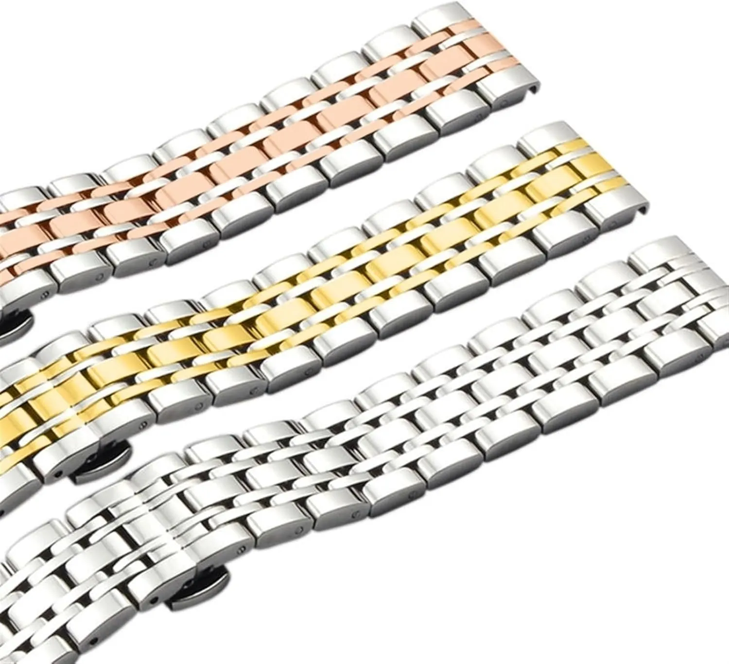 Stainless Steel Metal Curved Interface Strap 12-22mm Men Women Universal Suitable For Smart Watches Quartz Watches