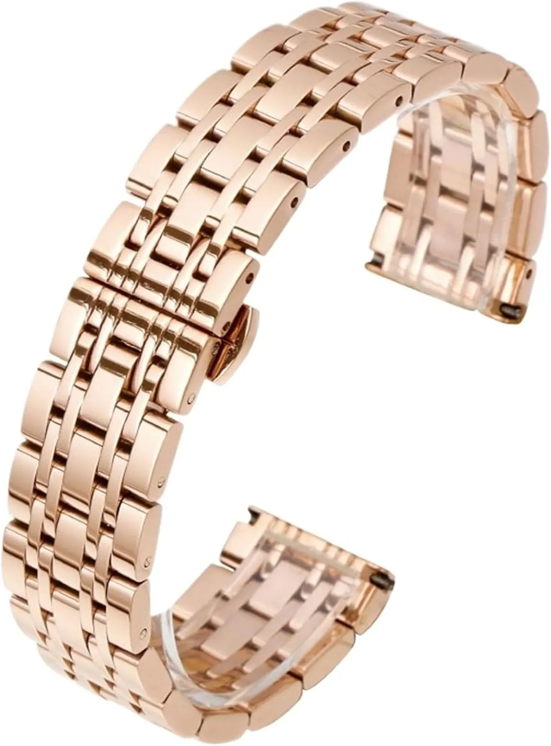 Stainless Steel Metal Curved Interface Strap 12-22mm Men Women Universal Suitable For Smart Watches Quartz Watches