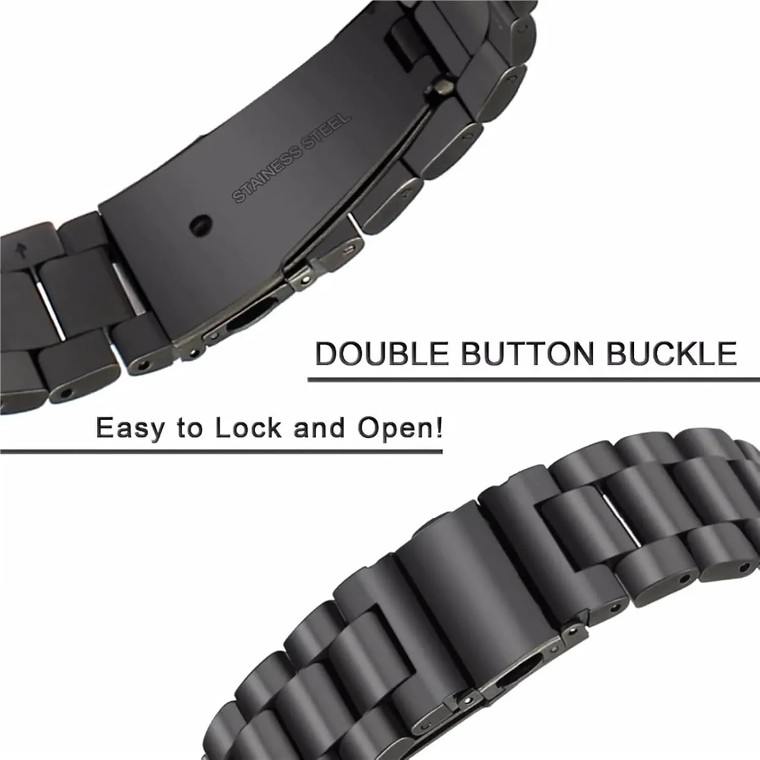 Stainless Steel Metal Solid Watch Band Quick Release 18-24mm Watch Band Unisex Suitable For Smart Watch Quartz Watch