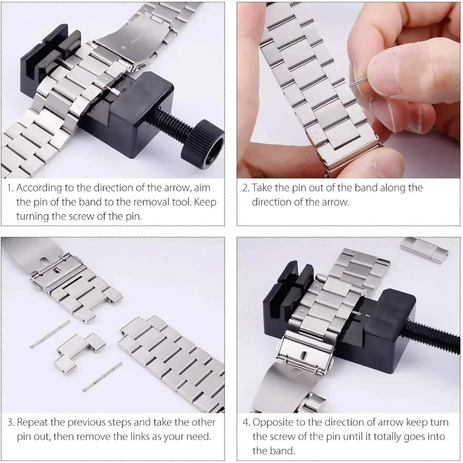 Stainless Steel Metal Solid Watch Band Quick Release 18-24mm Watch Band Unisex Suitable For Smart Watch Quartz Watch