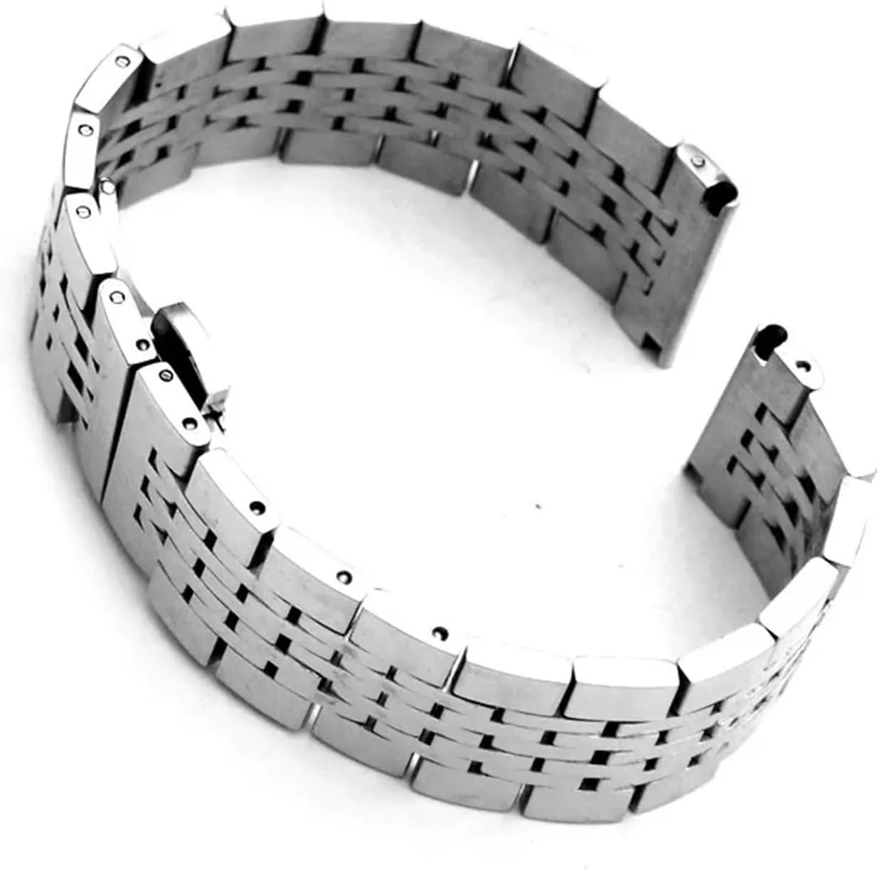 Stainless Steel Metal Watch Band 12-22mm With Arc Interface Suitable for Men and Women