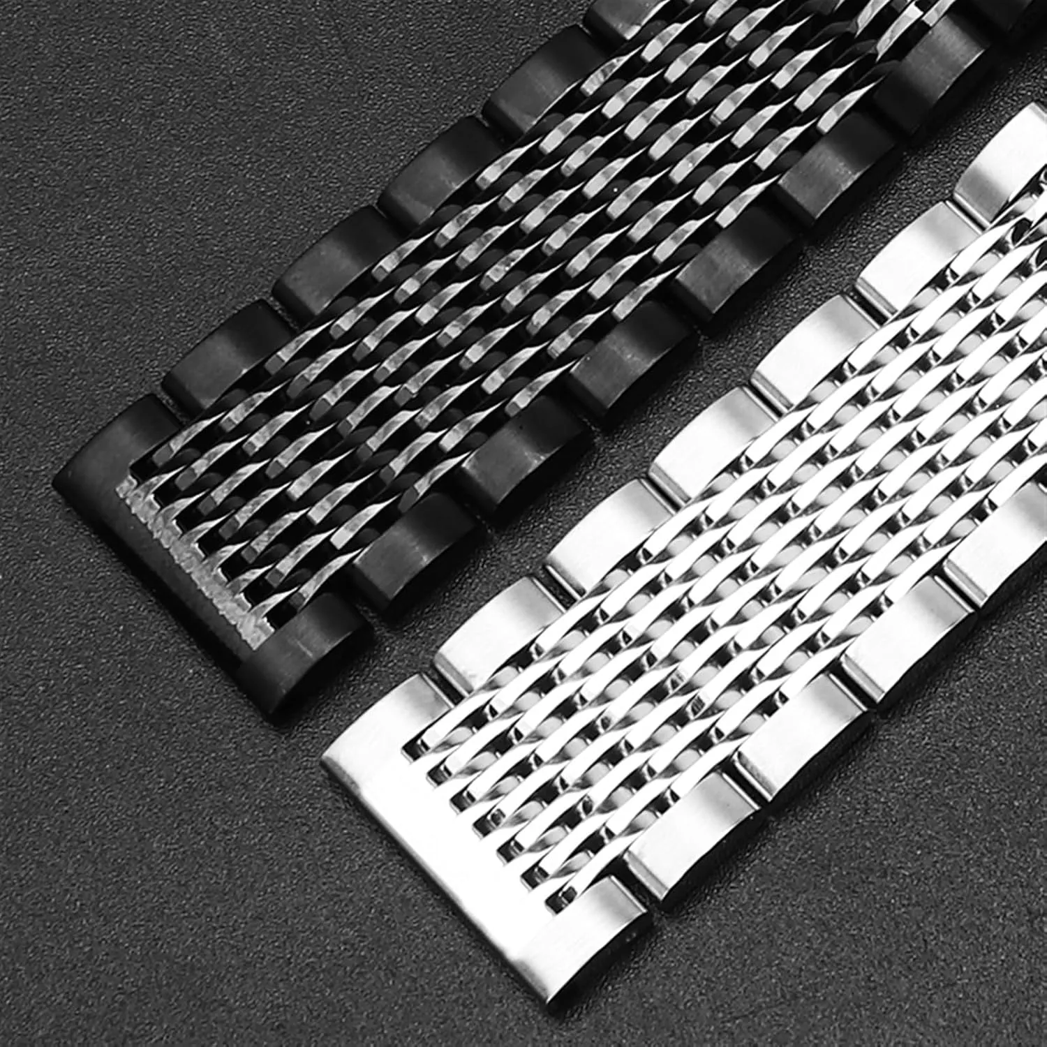 Stainless Steel Metal Watch Band 18-24mm Unisex Watch Accessories Suitable For Smart Watch Quartz Watch