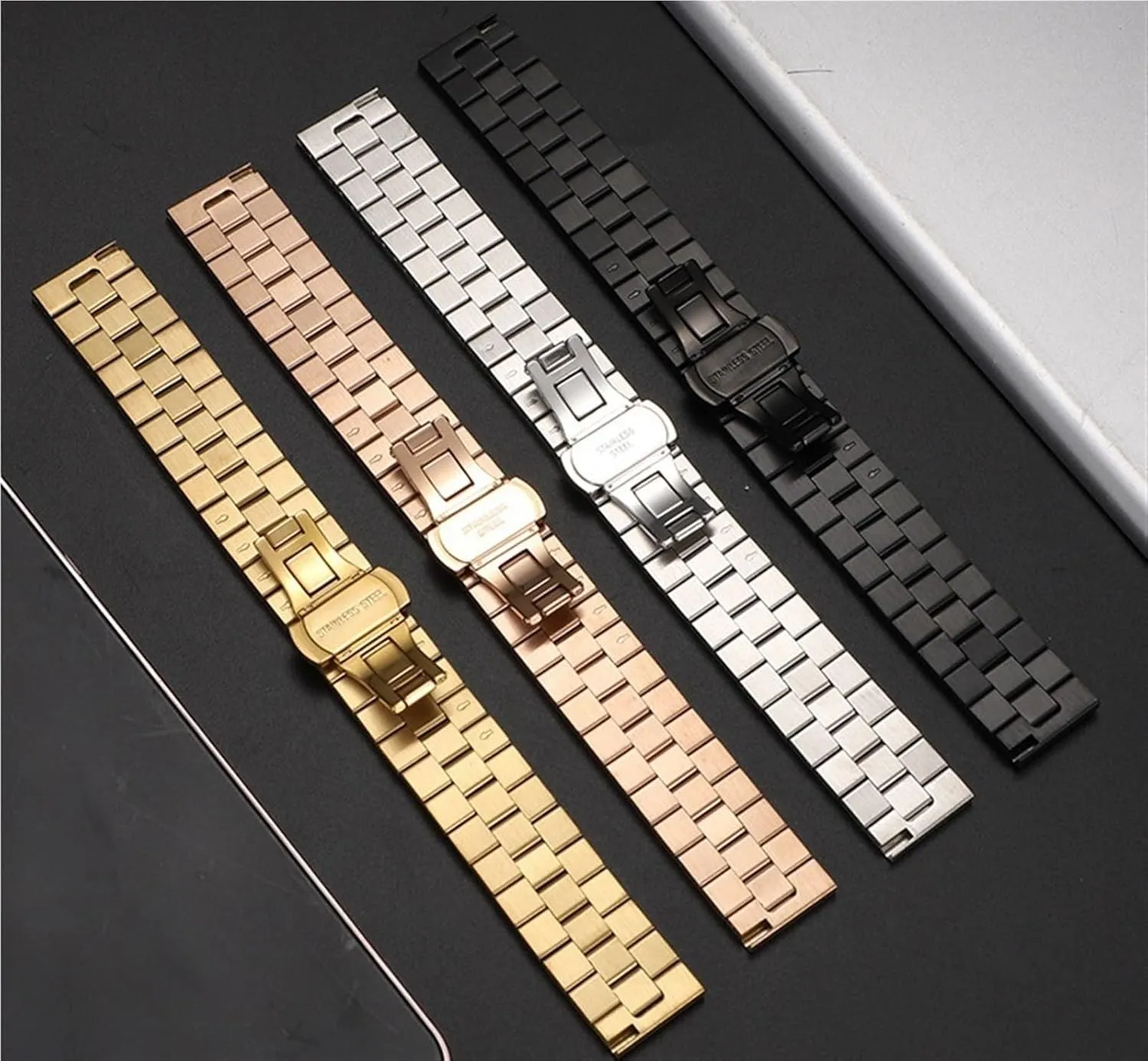 Stainless Steel Metal Watch Band Quick Release 18-24mm Men Women Universal Watch Accessories Smart Watch Quartz Watch
