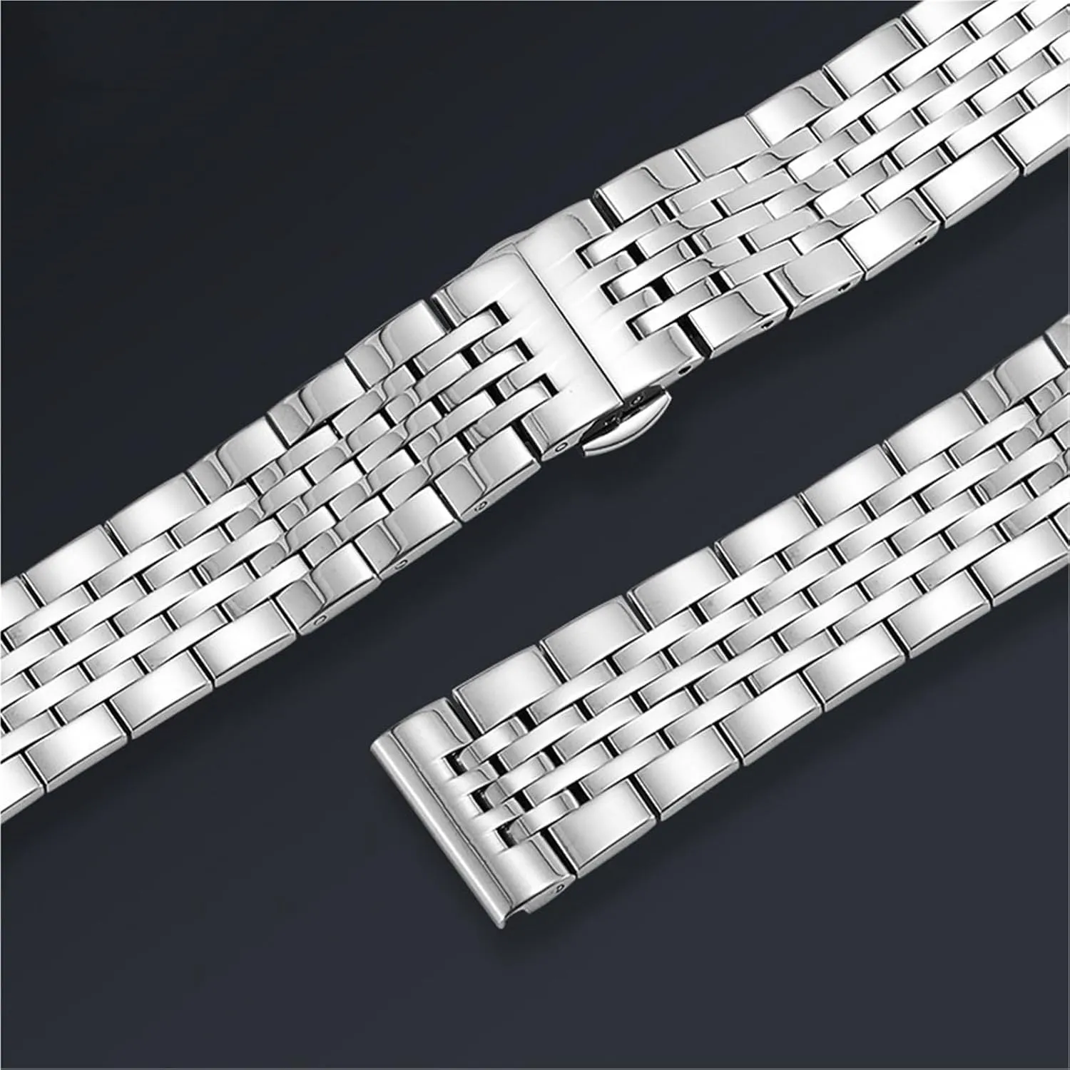 Stainless Steel Watch Band 18mm 20mm Universal Replacement Wristband