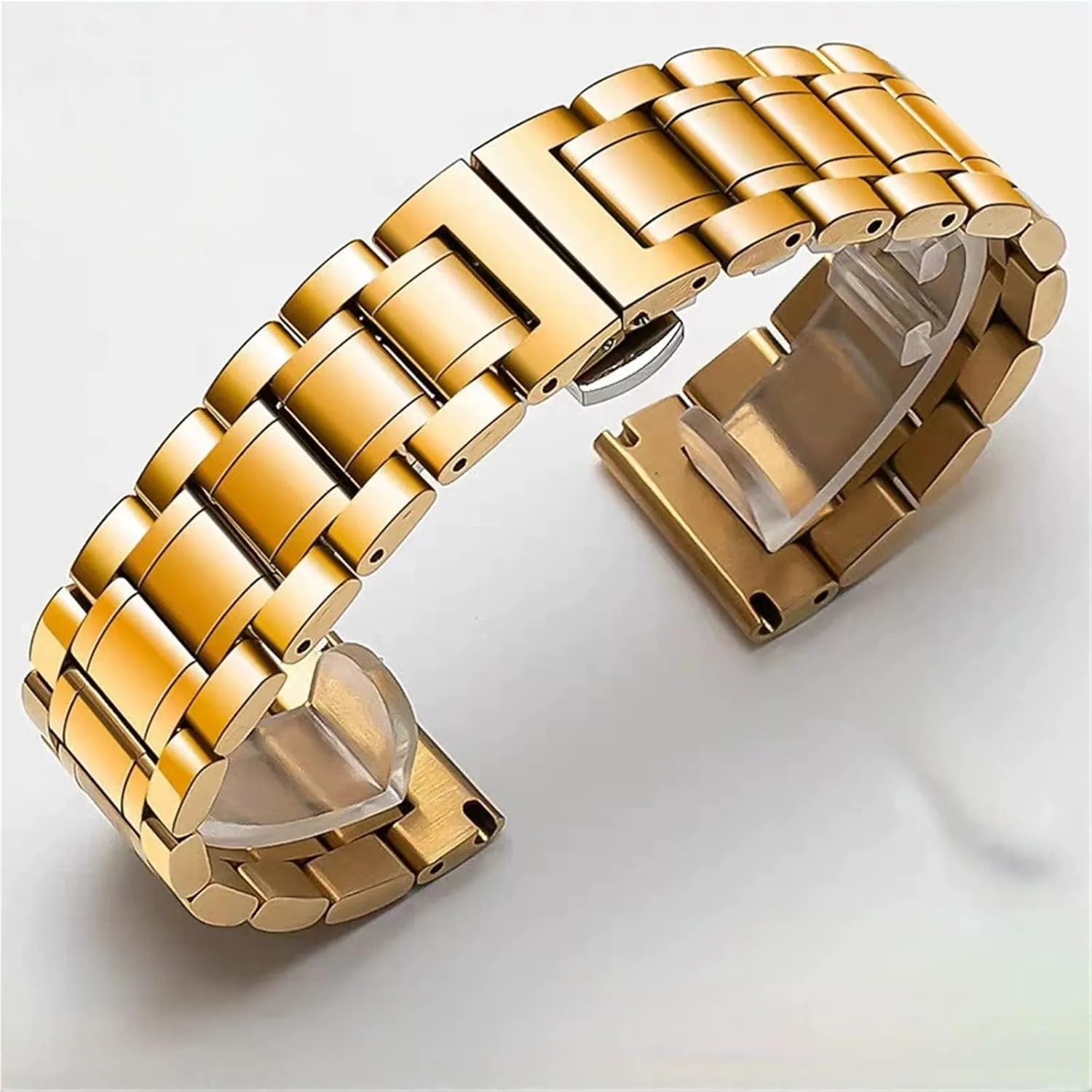 Stainless Steel Watch Band 18mm Unisex Replacement Metal Wristband