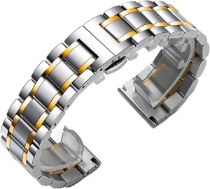 Stainless Steel Watch Band 18mm Unisex Replacement Metal Wristband